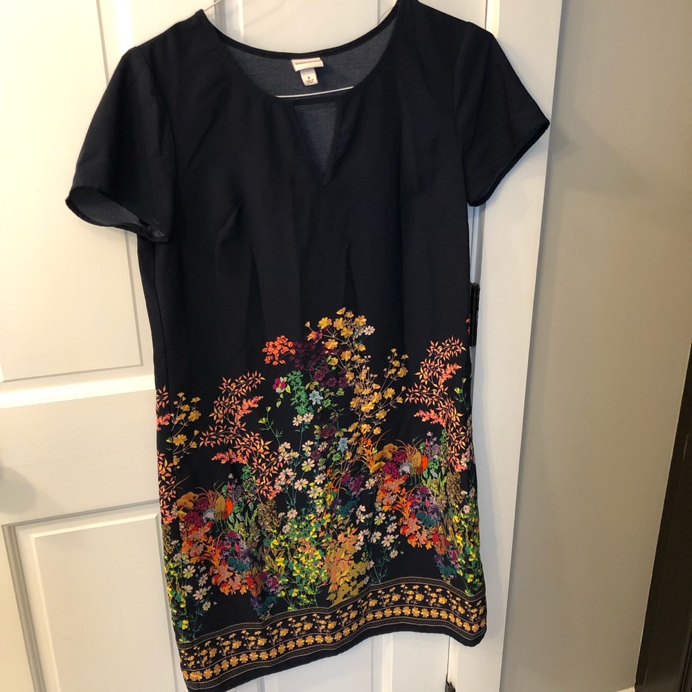 Merona Floral Dress Keyhole Neckline